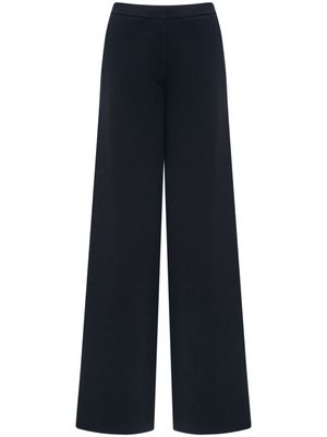 12 STOREEZ merino-cotton flared trousers - Black