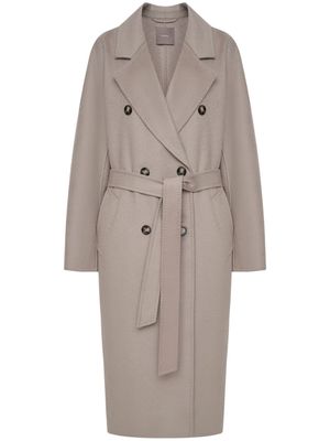 12 STOREEZ notched-lapels cashmere coat - Brown