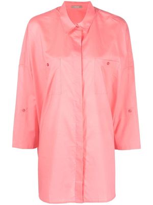 12 STOREEZ oversize lightweight cotton shirt - Pink