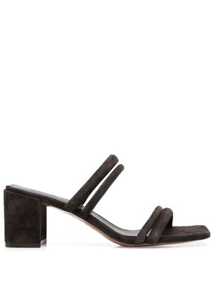 12 STOREEZ padded-strap block heel sandals - Brown