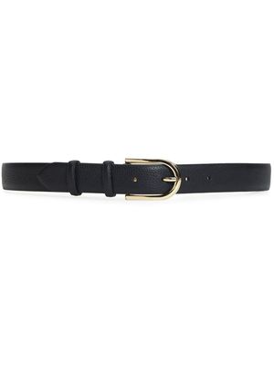 12 STOREEZ pebbled leather belt - Black