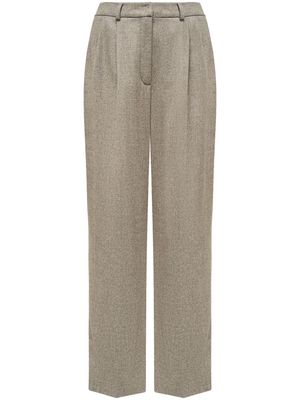 12 STOREEZ pleat-detail tailored trousers - Neutrals