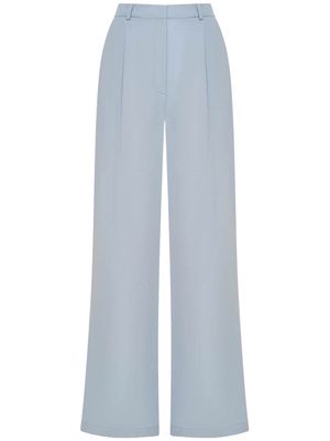 12 STOREEZ pleated lyocell wide-leg trousers - Blue