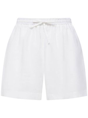 12 STOREEZ Ramie drawstring-waist shorts - White