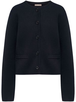 12 STOREEZ round-neck button-up cardigan - Black