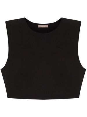 12 STOREEZ round-neck sleeveless top - Black
