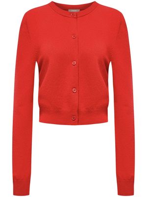 12 STOREEZ round-neck wool-cashmere cardigan - Red