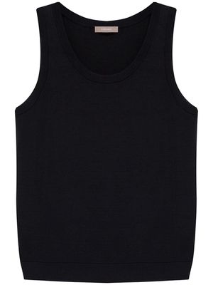 12 STOREEZ scoop-neck knitted tank top - Black