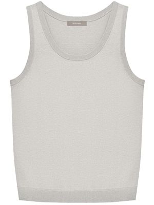 12 STOREEZ scoop-neck knitted tank top - Grey