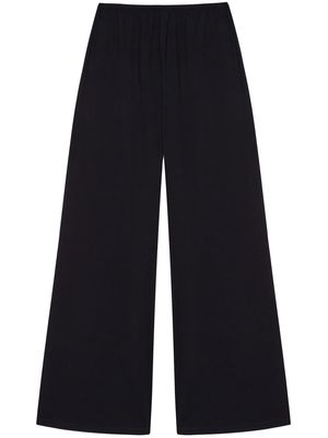 12 STOREEZ silk-jersey wide-leg trousers - Black