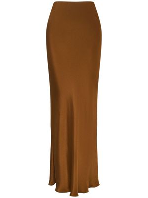 12 STOREEZ silk slip skirt - Brown