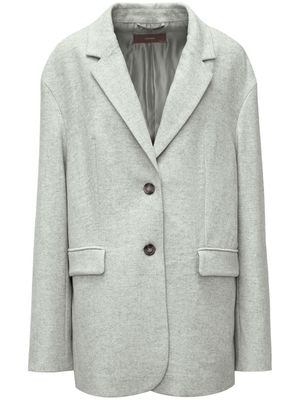 12 STOREEZ single-breasted wool-cashmere blazer - Grey