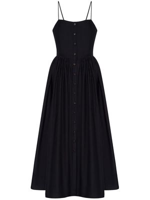 12 STOREEZ sleeveless A-line midi dress - Black