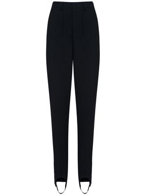 12 STOREEZ stirrup slim-fit trousers - Black