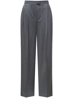 12 STOREEZ straight-leg wool trousers - Grey
