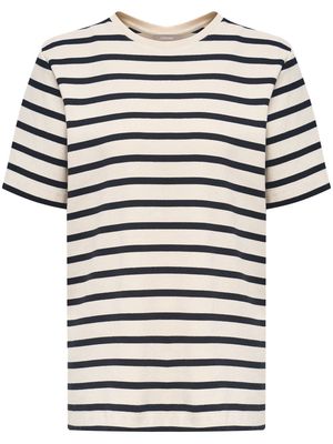 12 STOREEZ striped cotton T-shirt - White