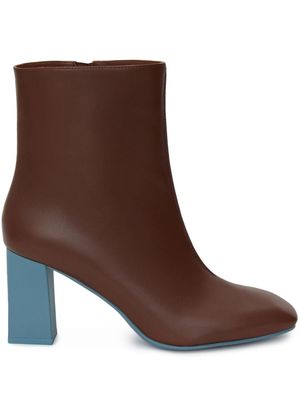 12 STOREEZ two-tone 80mm ankle boots - Brown