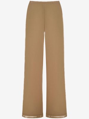 12 STOREEZ wide-leg cotton trousers - Neutrals