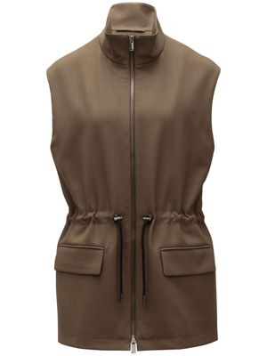12 STOREEZ wool-blend vest jacket - Brown