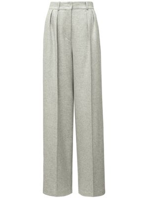 12 STOREEZ wool-cashmere wide-leg trousers - Grey