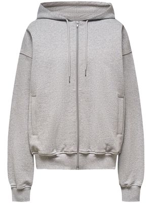 12 STOREEZ zip-up cotton hoodie - Grey