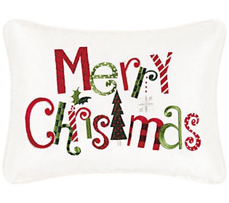 12" x 16" Merry Christmas Red Christmas Pillow by C&F Home