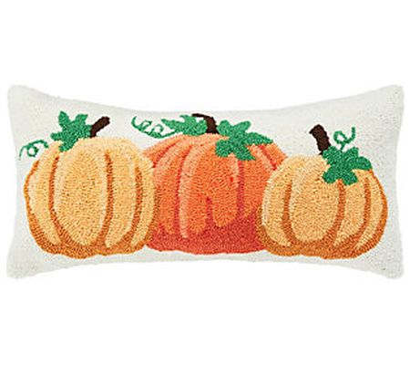 12" x 24" Pumpkin Trio Pillow by Valerie