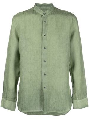 120% Lino button-front linen shirt - Green