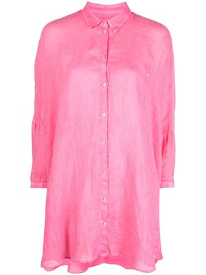 120% Lino buttoned linen shirt - Pink