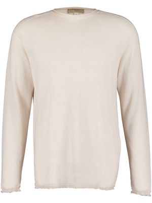 120% Lino crew-neck linen jumper - Neutrals