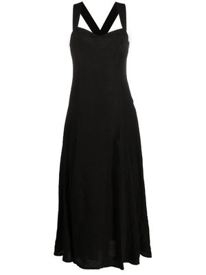 120% Lino criss-cross straps dress - Black