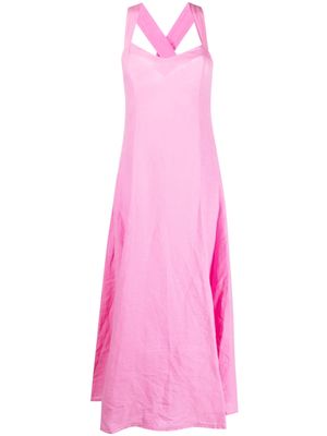 120% Lino criss-cross straps dress - Pink