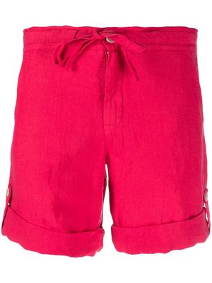 120% Lino drawstring linen shorts - Pink
