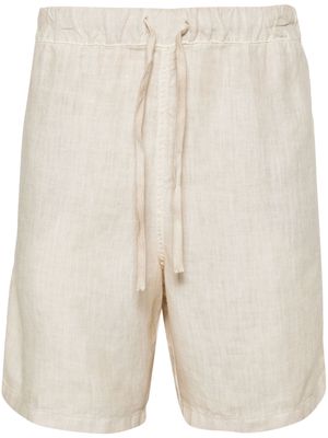 120% Lino drawstring-waist bermuda shorts - Neutrals