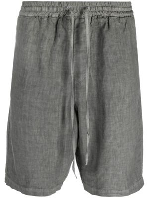 120% Lino drawstring-waist linen shorts - Grey