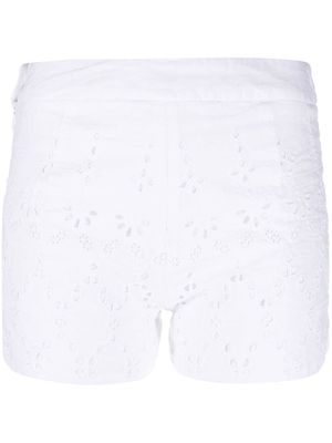 120% Lino Eyelet linen shorts - White