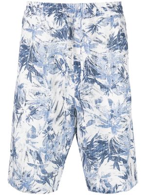 120% Lino floral-print linen shorts - Blue