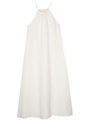 120% Lino halterneck linen maxi dress - Neutrals