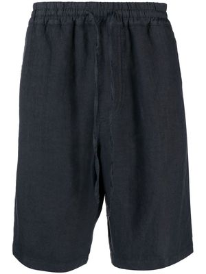 120% Lino knee-length linen shorts - Blue