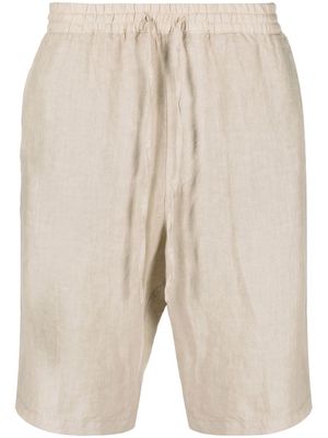 120% Lino knee-length linen shorts - Neutrals