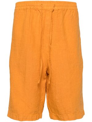 120% Lino linen bermuda shorts - Orange