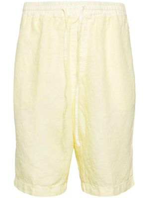 120% Lino linen bermuda shorts - Yellow