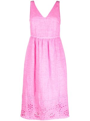 120% Lino linen midi dress - Pink