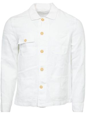 120% Lino linen shirt jacket - White