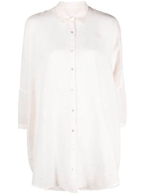 120% Lino long-sleeve buttoned linen shirt - Neutrals