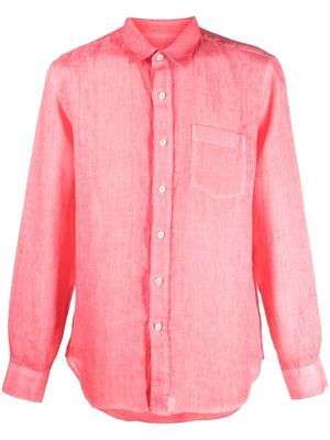 120% Lino long-sleeve linen shirt - Pink