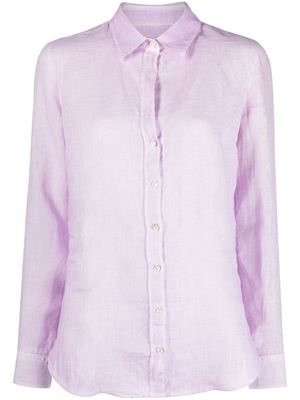 120% Lino long-sleeve shirt - Purple