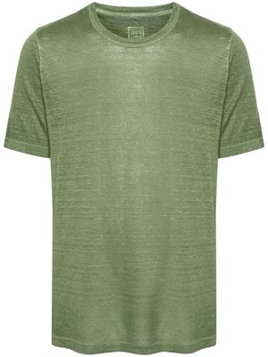 120% Lino mélange linen T-shirt - Green