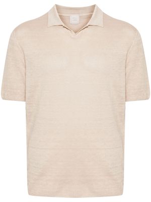120% Lino mélange polo shirt - Neutrals