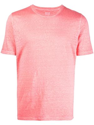 120% Lino mélange short-sleeve T-shirt - Pink